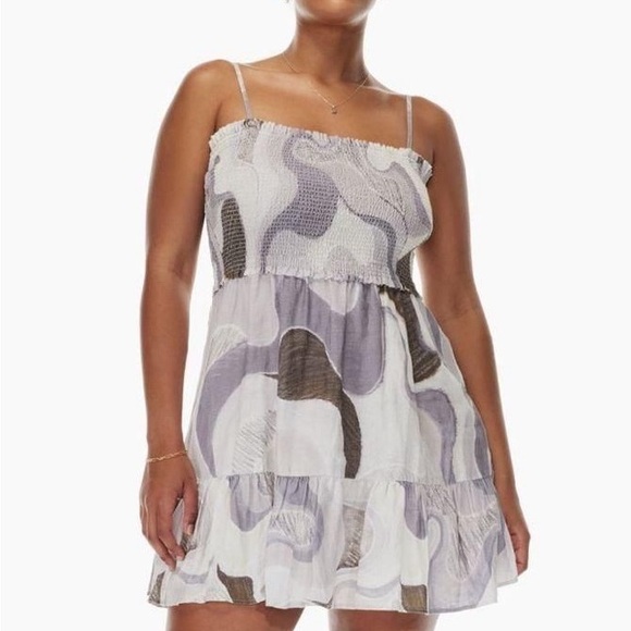 Wilfred Tempest Sleeveless Linen Printed Mini Dress - Picture 2 of 10